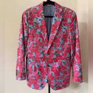 Vineyard Vines Kentucky Derby Rose Blazer Size 38R
